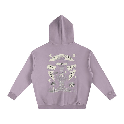 Lunar Enigma - Oversize Fleeced Hoodie