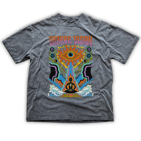 Chakra Vision - Fluffy Vintage Washed Relaxed fit T-Shirt (NEW)