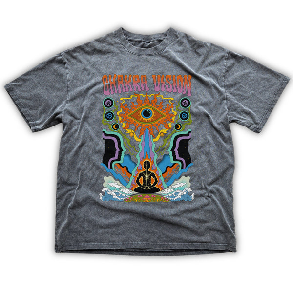 Chakra Vision - Fluffy Vintage Washed Relaxed fit T-Shirt (NEW)