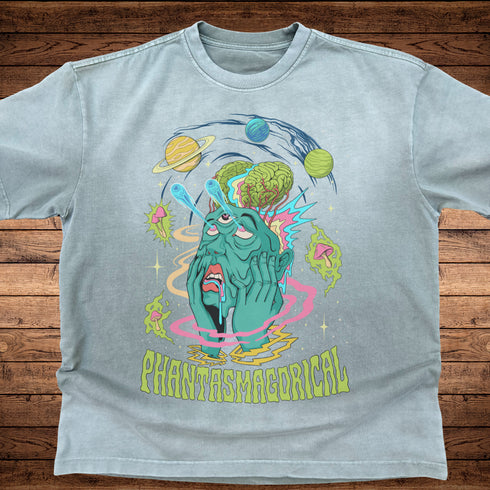 Macrodose - Ultra-Heavyweight Vintage Washed Oversized T-Shirt - 300 GSM