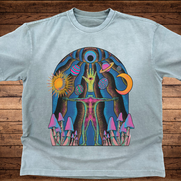 Self-Actualized- Ultra-Heavyweight Vintage Washed Oversized T-Shirt - 300 GSM