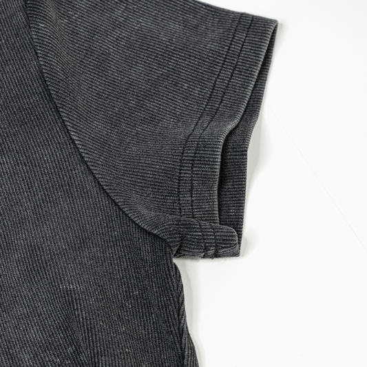 Cosmic Siren - Vintaged-Wash Bodycon Cotton T-Shirt