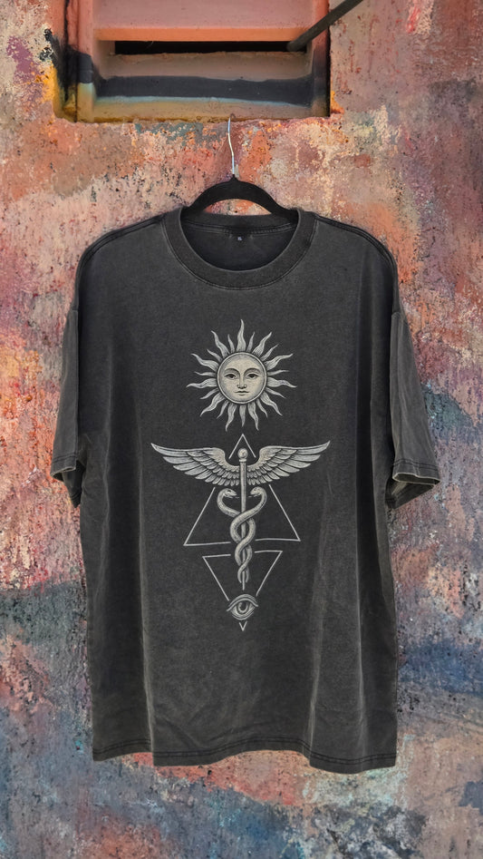 Inner Alchemy - Fluffy Vintage Washed Relaxed fit T-Shirt (NEW)