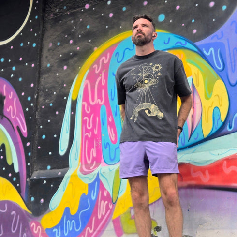 Dimensional Drift Fluffy Vintage Washed T-Shirt - 250 GSM (NEW)