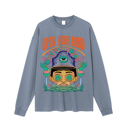 Open Your Mind - Vintage Washed Long Sleeve T-Shirt