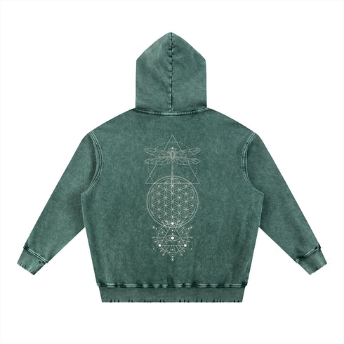 Existential - Snow Wash Hand-Frayed Heavyweight Hoodie
