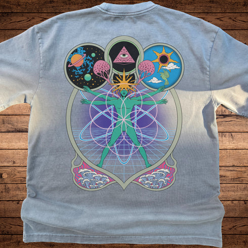 Connectedness - Ultra-Heavyweight Vintage Washed Oversized T-Shirt - 300 GSM