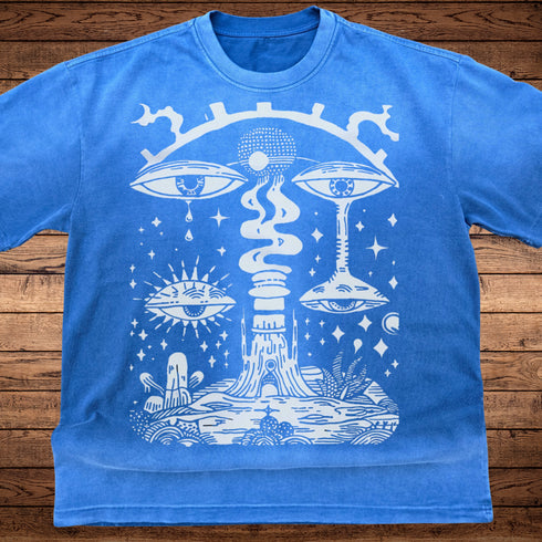 Paradoxical Perspective - Ultra-Heavyweight Vintage Washed Oversized T-Shirt - 300 GSM