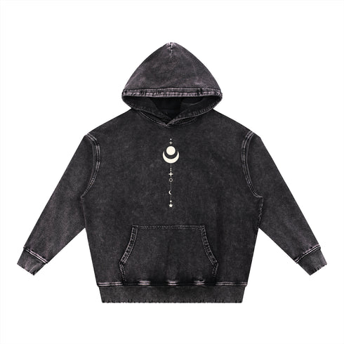 Existential - Snow Wash Hand-Frayed Heavyweight Hoodie