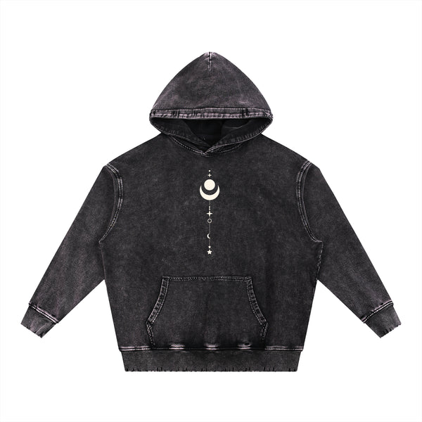 Existential - Snow Wash Hand-Frayed Heavyweight Hoodie