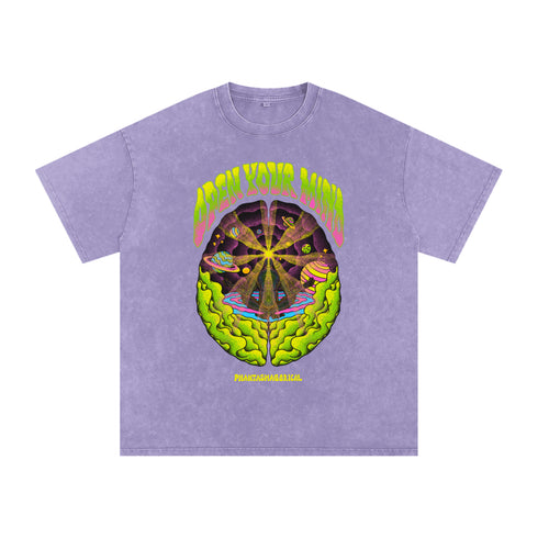 Open Your Mind - Acid Wash Oversize T-Shirt - 250 GSM (Limited Release)