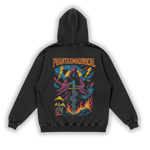 Spectral Knight - Snow Washed Loose Cotton Hoodie