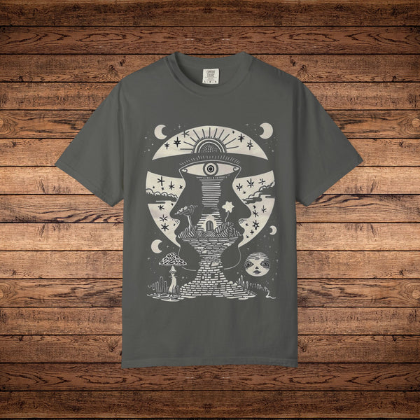 Lunar Enigma - Unisex Garment-Dyed T-shirt