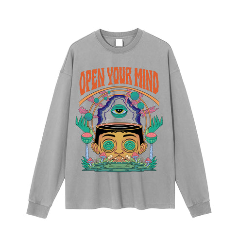 Open Your Mind - Vintage Washed Long Sleeve T-Shirt