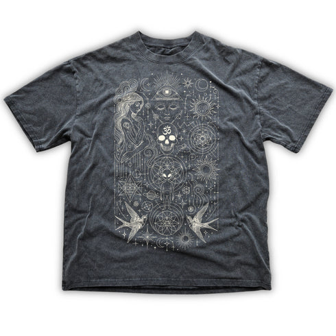 Ethereal Muse - Fluffy Vintage Washed T-Shirt - 250 GSM (NEW)