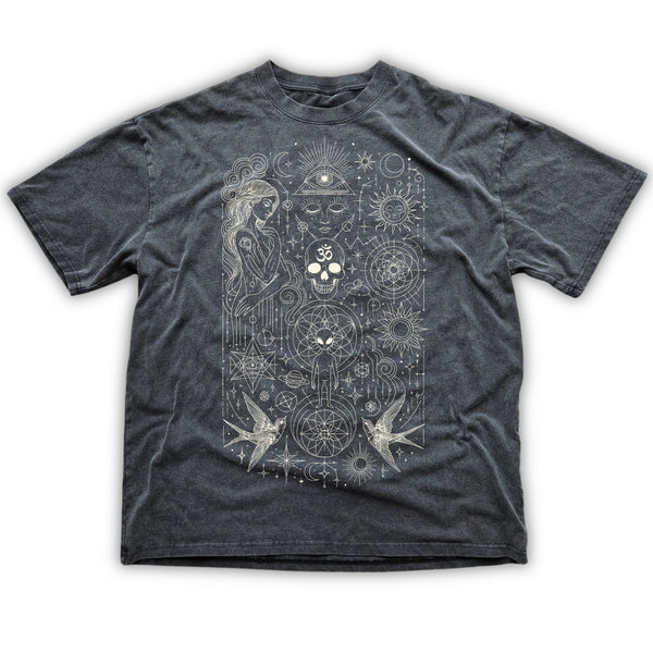 Ethereal Muse - Fluffy Vintage Washed T-Shirt - 250 GSM (NEW)