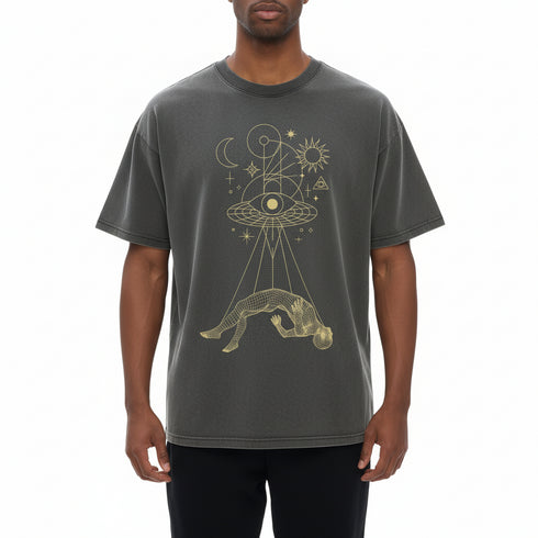 Dimensional Drift Fluffy Vintage Washed T-Shirt - 250 GSM (NEW)