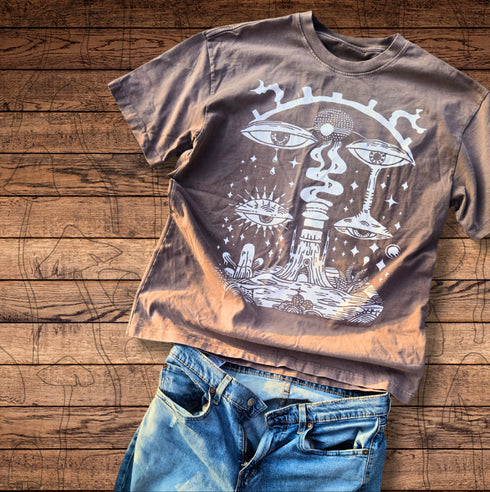 Paradoxical Perspective - Ultra-Heavyweight Vintage Washed Oversized T-Shirt - 300 GSM