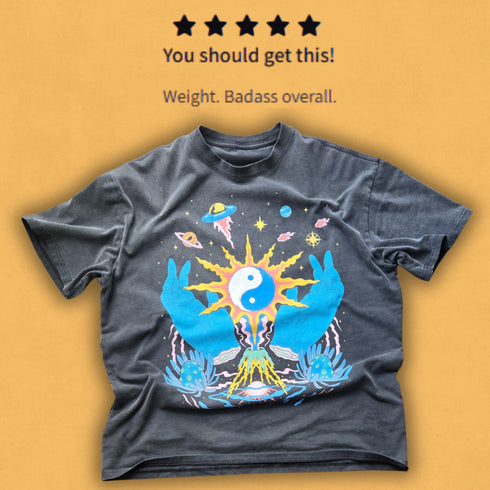 Yin / Yang - Fluffy Vintage Heavyweight T-Shirt