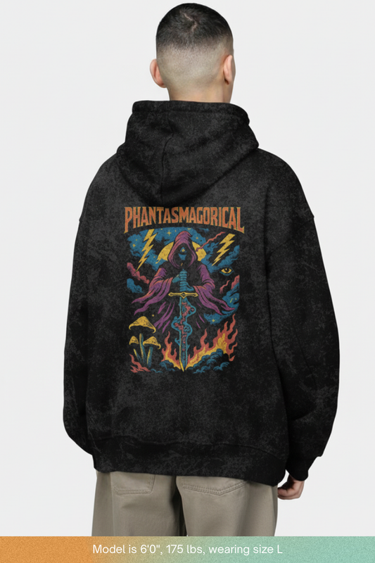 Spectral Knight - Snow Washed Loose Cotton Hoodie