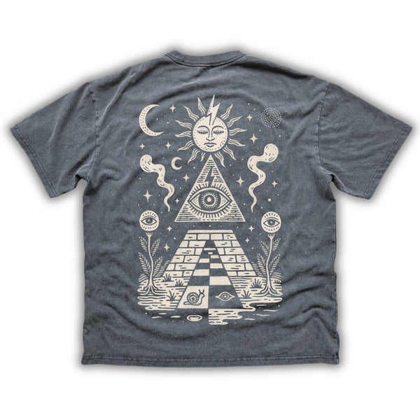 Future Pyramids - Fluffy Vintage Washed T-Shirt - 250 GSM (NEW)