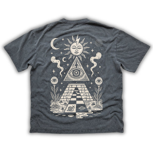 Future Pyramids - Fluffy Vintage Washed T-Shirt - 250 GSM (NEW)