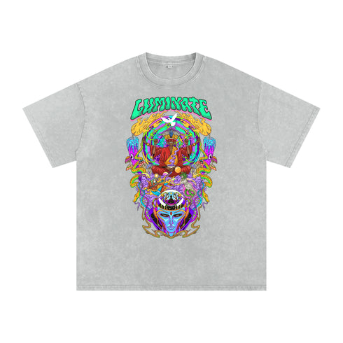 Luminate - Vintage Snow Washed Oversized Cotton T-Shirt
