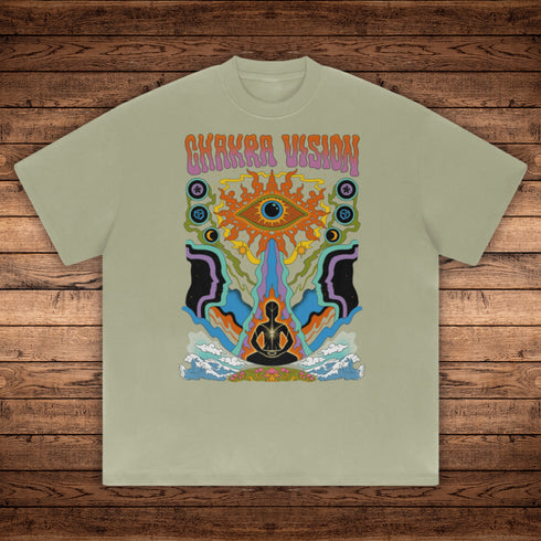 Chakra Vision - Absurdly Heavyweight Relaxed Fit T-shirt (425 GSM) - Phantasmagorical