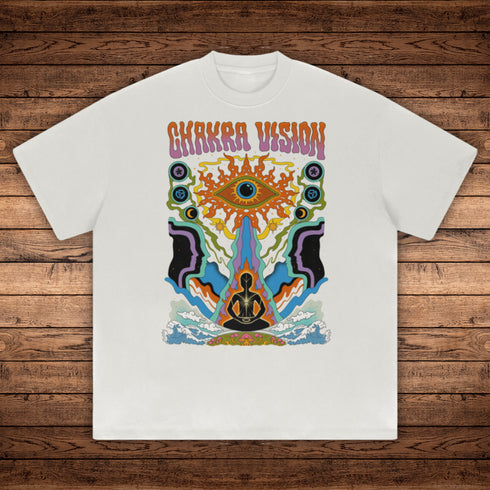 Chakra Vision - Absurdly Heavyweight Relaxed Fit T-shirt (425 GSM) - Phantasmagorical