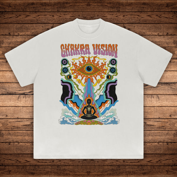 Chakra Vision - Absurdly Heavyweight Relaxed Fit T-shirt (425 GSM) - Phantasmagorical