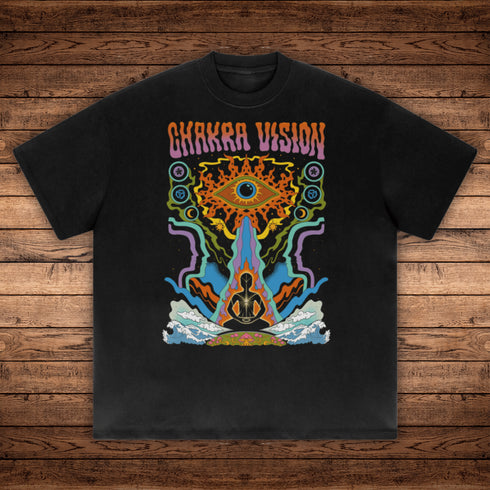 Chakra Vision - Absurdly Heavyweight Relaxed Fit T-shirt (425 GSM) - Phantasmagorical