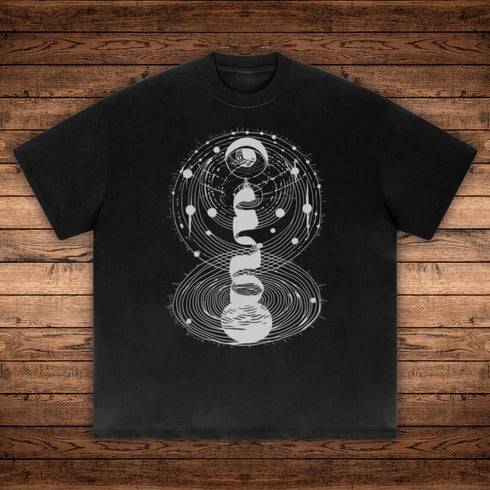 Cosmic Connection - Absurdly Heavyweight Relaxed Fit T-shirt - Phantasmagorical