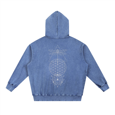 Existential - Snow Wash Hand-Frayed Heavyweight Hoodie