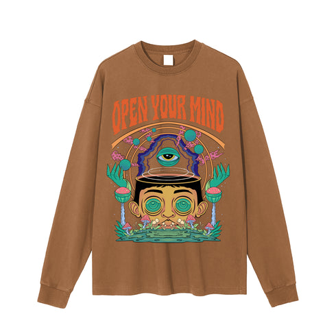 Open Your Mind - Vintage Washed Long Sleeve T-Shirt