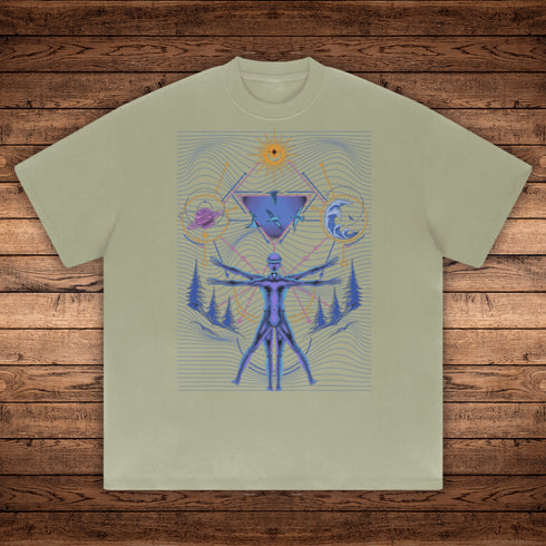 Interconnected - Absurdly Heavyweight Relaxed Fit T-shirt (425 GSM) - Phantasmagorical