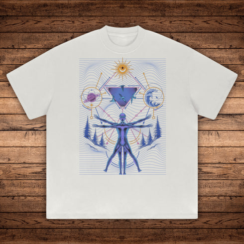 Interconnected - Absurdly Heavyweight Relaxed Fit T-shirt (425 GSM) - Phantasmagorical