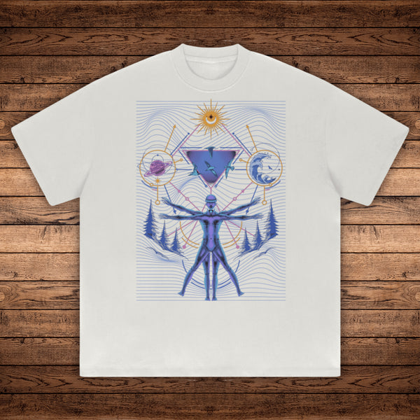 Interconnected - Absurdly Heavyweight Relaxed Fit T-shirt (425 GSM) - Phantasmagorical