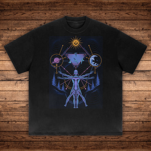 Interconnected - Absurdly Heavyweight Relaxed Fit T-shirt (425 GSM) - Phantasmagorical