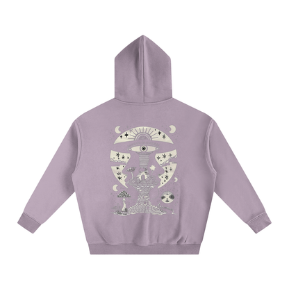 Lunar Enigma - Oversize Fleeced Hoodie