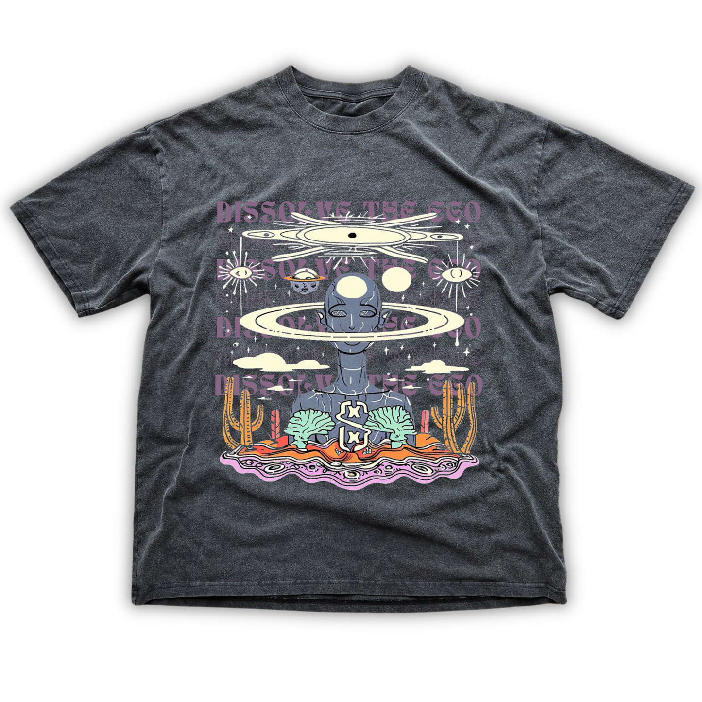 Dissolve The Ego - Fluffy Vintage Heavyweight T-Shirt