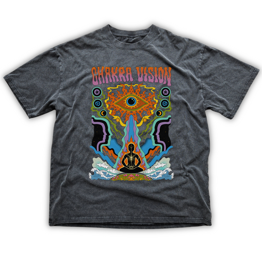 Chakra Vision - Fluffy Vintage Washed Relaxed fit T-Shirt (NEW)