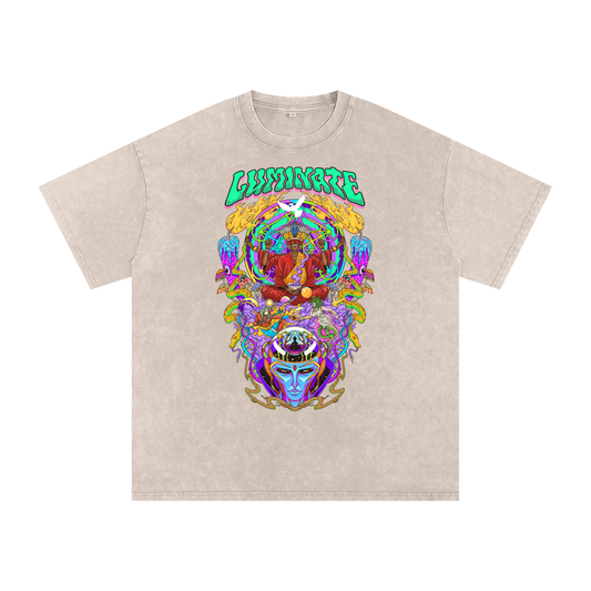 Luminate - Vintage Snow Washed Oversized Cotton T-Shirt
