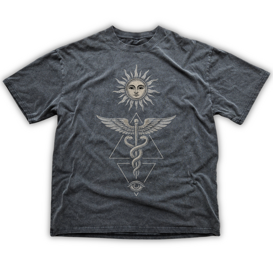 Inner Alchemy - Fluffy Vintage Washed Relaxed fit T-Shirt (NEW)