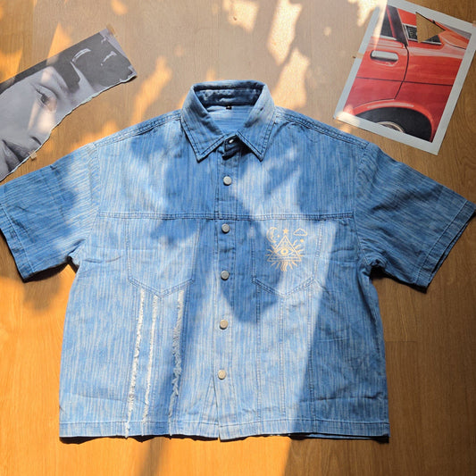 Dimensional Drift - Button Up Short-Sleeve Shirt (NEW)