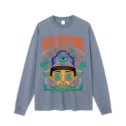 Open Your Mind - Vintage Washed Long Sleeve T-Shirt