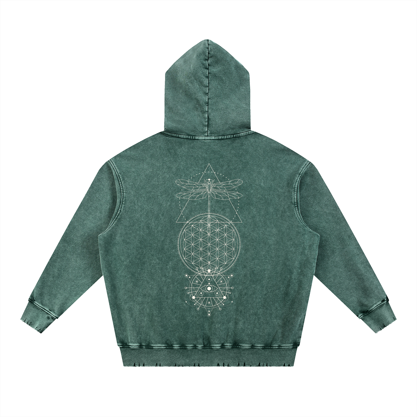 Existential - Snow Wash Hand-Frayed Heavyweight  Hoodie