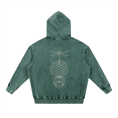 Existential - Snow Wash Hand-Frayed Heavyweight  Hoodie