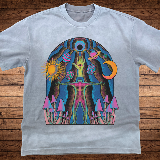 Self-Actualized- Ultra-Heavyweight Vintage Washed Oversized T-Shirt - 300 GSM