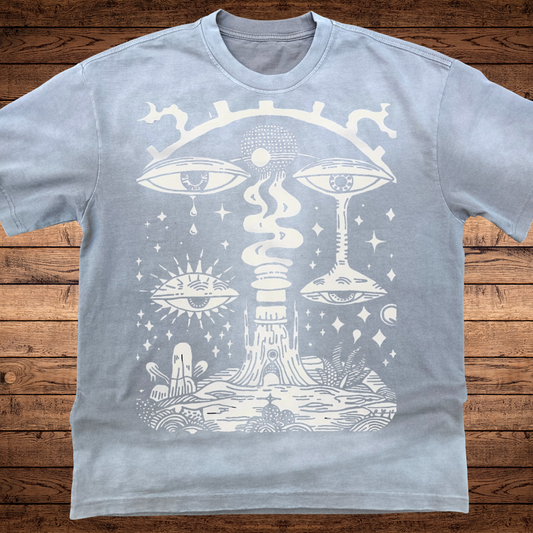 Paradoxical Perspective - Ultra-Heavyweight Vintage Washed Oversized T-Shirt - 300 GSM