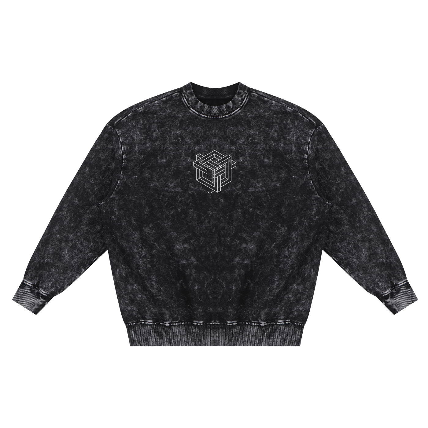 Paradigm - Snow Washed Hand-Frayed Heavyweight Sweatshirt (NEW)